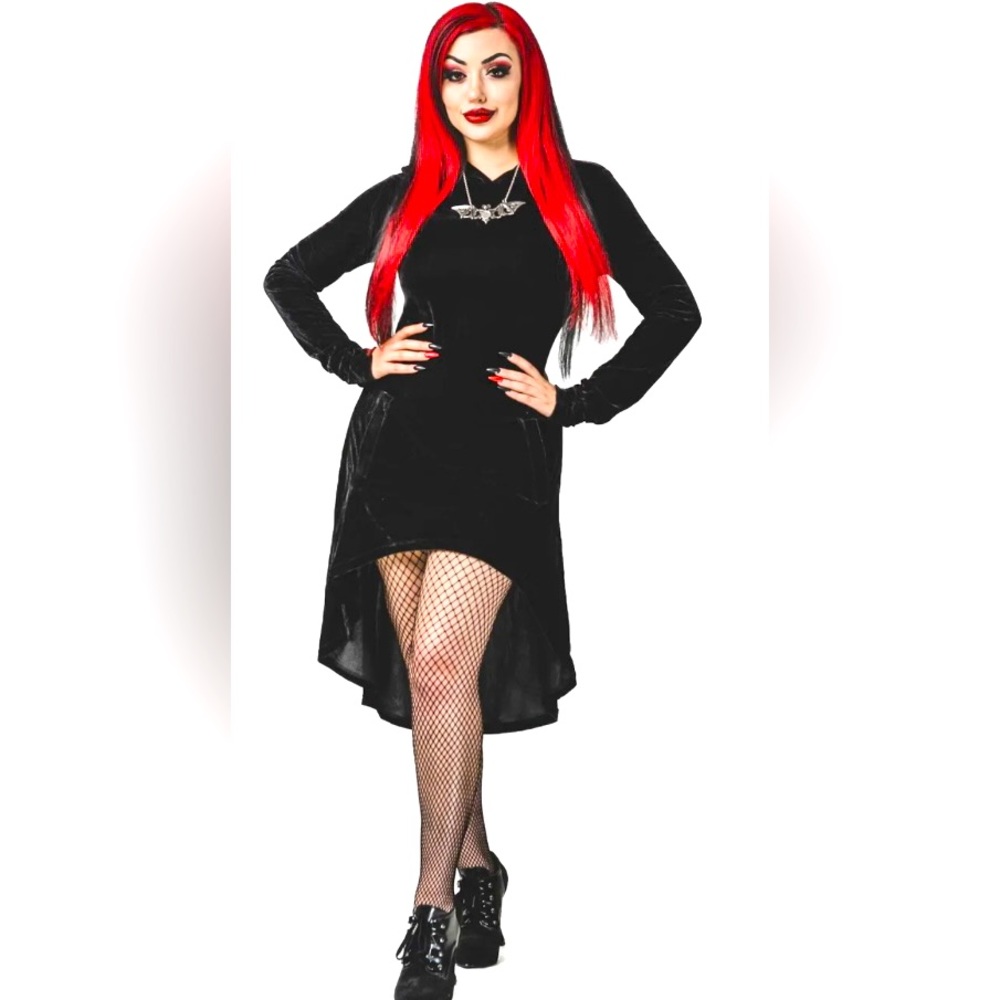 Necessary Evil Hekate Velvet Hoodie With Pockets